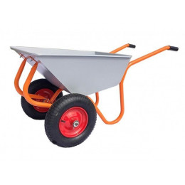 Тачка строительно-садовая ТССР-2П (120л, 360 кг, 2 пневмоколеса 400х90мм, вес 18,5 кг)