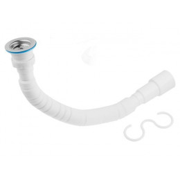 Сифон 1 1/2"х40/50 гофрированный (удлинённый), выпуск 70мм, AV Engineering