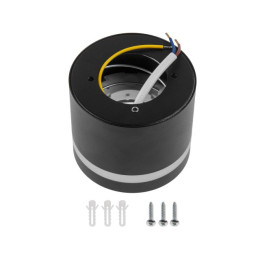 Светильник накладной круг/черный 83*70 GX53 15 Вт LEIDEN ELECTRIC