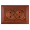 Розетка 2-ая (скрытая, б/з, керамика) вишня, DARIA, MUTLUSAN