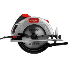 Циркулярная пила WORTEX CS 1865 в кор. 1400 Вт, 185 мм, пропил до 65 мм, алюм. подошва