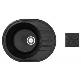 Мойка кухонная из искусственного камня RIO черный, 570х450 мм, AV Engineering