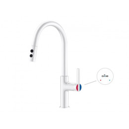 Смеситель для кухни (Lt) D35, серия Lotus белый, a-five