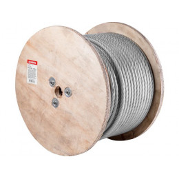 Трос стальной в ПВХ М12(10) DIN 3055 (бухта 100 м) STARFIX