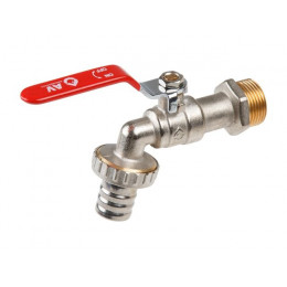 Кран водоразборный 3/4" нар. настенный со штуцером, AV Engineering