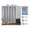 Шторка для ванной (12 колец в комплекте), 180x180 см, Harmony, геометрия, серая, PERFECTO LINEA