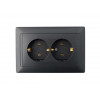 Розетка 2-ая (скрытая, с/з) графит, Стиль, Bylectrica