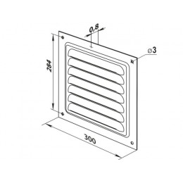 Решетка вентиляционная Met 3030 стальная ZERNBERG