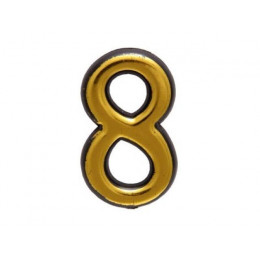 Цифра дверная АЛЛЮР БОЛЬШАЯ пластик "8" золото