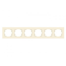 Рамка 6-ая горизонтальная кремовая, RITA, MUTLUSAN