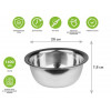 Миска для взбивания из нерж.стали, диам.20см, STARCOOK, PERFECTO LINEA