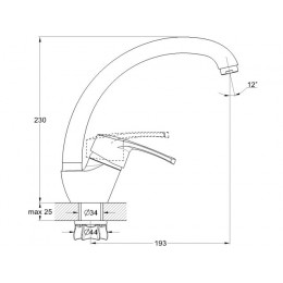Смеситель для кухни D40-A, серия 470 ECONOCE
