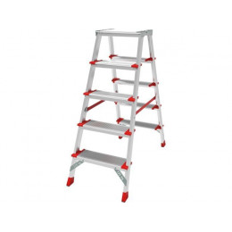 Лестница-стремянка алюм. двухст. 110 см 5 ступ. 7,5кг NV 3127 Новая высота