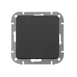 Выключатель 1 клав. проходной (скрытый) карбон, Astrum, BYLECTRICA