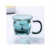 Кружка стеклянная с двойными стенками, 250 мл, синяя, серия Bear, PERFECTO LINEA