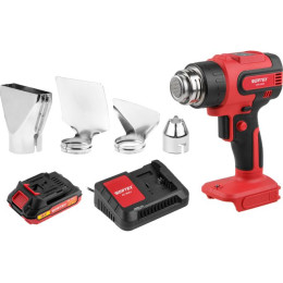 Аккум. термовоздуходувка WORTEX CHG 5518 в кор. ALL1 XLT SET 18 В, 1 скор., 300-550 °C