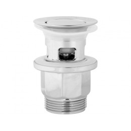 Выпуск для умывальника click/clack, малая крышка с переливом, хром, 1 1/4", AV Engineering