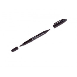 Маркер перманентный двухсторонний OfficeSpace черный, пулевидный, 0,8/2,2мм