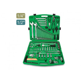 Набор слесарного инстр-та в чем. 130предм. 1/4",1/2" 6гр. TOPTUL