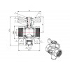 Кран шаровый 1/2" вн.-вн. бабочка, под датчик температуры PN40, AV Engineering