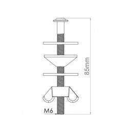 Крепеж бачка к унитазу, AV Engineering