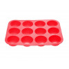 Форма для выпечки, силиконовая, прямоугольная на 12 кексов, 33 х 25 х 3 см, красная, PERFECTO LINEA