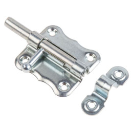 Шпингалет 50 мм фигурный ЗТ2, белый цинк STARFIX