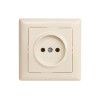 Розетка 1-ая (скрытая, б/з) кремовая, DARIA, MUTLUSAN