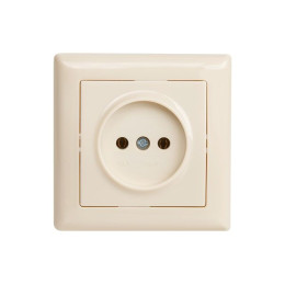 Розетка 1-ая (скрытая, б/з) кремовая, DARIA, MUTLUSAN