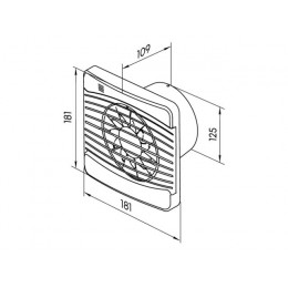 Вентилятор вытяжной накладной Oniks 125 ZERNBERG