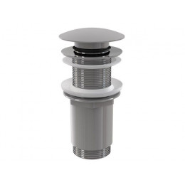 Водослив для умывальника click/clack 5/4, цельнометаллический с большой заглушкой, Alcaplast