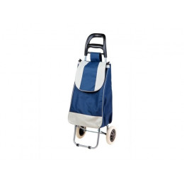 Сумка-тележка хозяйственная на колесах 30 кг, синяя, полоска, PERFECTO LINEA