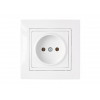 Розетка 1-ая (скрытая, б/з) белая, Уют, Bylectrica