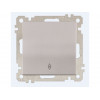 Выключатель проходной 1-клав. (скрытый, без рамки, пруж. зажим) серебро, DARIA, MUTLUSAN