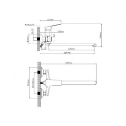 Смеситель для ванны (Lt) D35, серия WIN AV Engineering