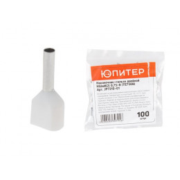 Наконечник-гильза двойной НШвИ(2) 0,75-8 (TE7508) (100 шт) Юпитер
