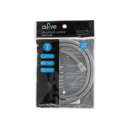 Шланг душевой, SUS/EPDM, 1/2" г-г 150-200 см, хром, a-five