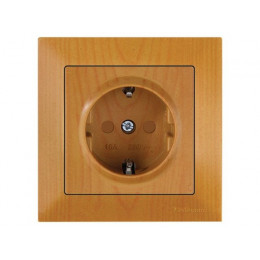 Розетка 1-ая (скрытая, с/з, шторки) дуб, DARIA, MUTLUSAN