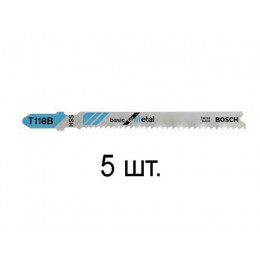 Пилка лобз. по металлу T118B (5 шт.) BOSCH