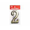 Цифра дверная АЛЛЮР пластик "2" золото