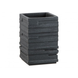 Стакан для зубных щеток WEATHERED SAND, черный, PERFECTO LINEA