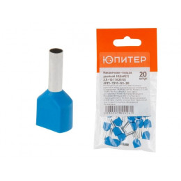 Наконечник-гильза двойной НШвИ(2) 2,5-10 (TE2510) (20 шт) Юпитер