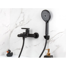 Смеситель для ванны (Lt) D35, серия Lotus черный, a-five