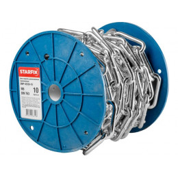 Цепь сварная длиннозвенная, оцинк. М8 DIN 763 (бухта 10 м) STARFIX