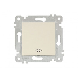 Выключатель промежуточный многопозиционный (скрытый, без рамки, пруж. зажим) кремовый, RITA, MUTLUSA