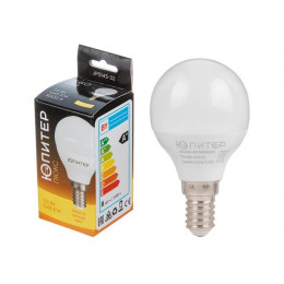 Лампа светодиодная G45 ШАР 7,5 Вт 170-240В E14 3000К ЮПИТЕР ЛЮКС