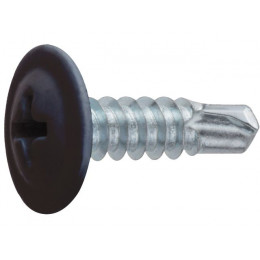 Саморез 4.2х19 мм с прессшайбой, цинк, со сверлом, RAL 8017 (1000 шт в карт. уп.) STARFIX