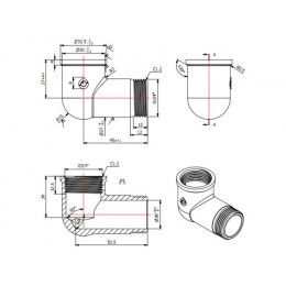 Колено 3/4" вн.-нар., AV Engineering (инд. упак.)