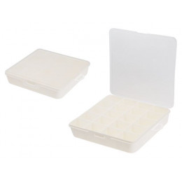 Органайзер для хранения мелочей с разделителями Keeplex Fiori L, 20х20х4,5 см, белое облако, KEEPLEX