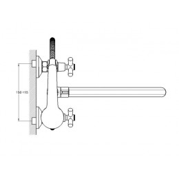 Смеситель для ванны вентильный (тип I), серия 420 ECONOCE